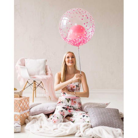 Balloons Pink Kisses and dots - Agapics