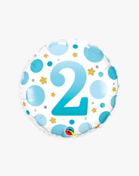 Foil Balloon Blue 2 - Number balloons - Agapics