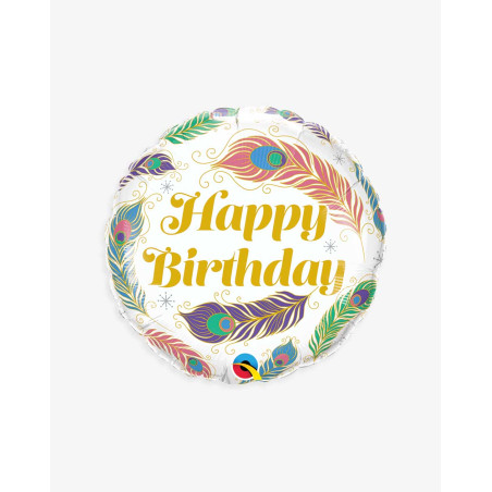 Foil Balloon Feather Birthday - Agapics