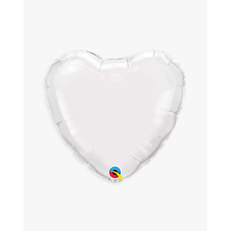 Foil Balloon White heart - Agapics