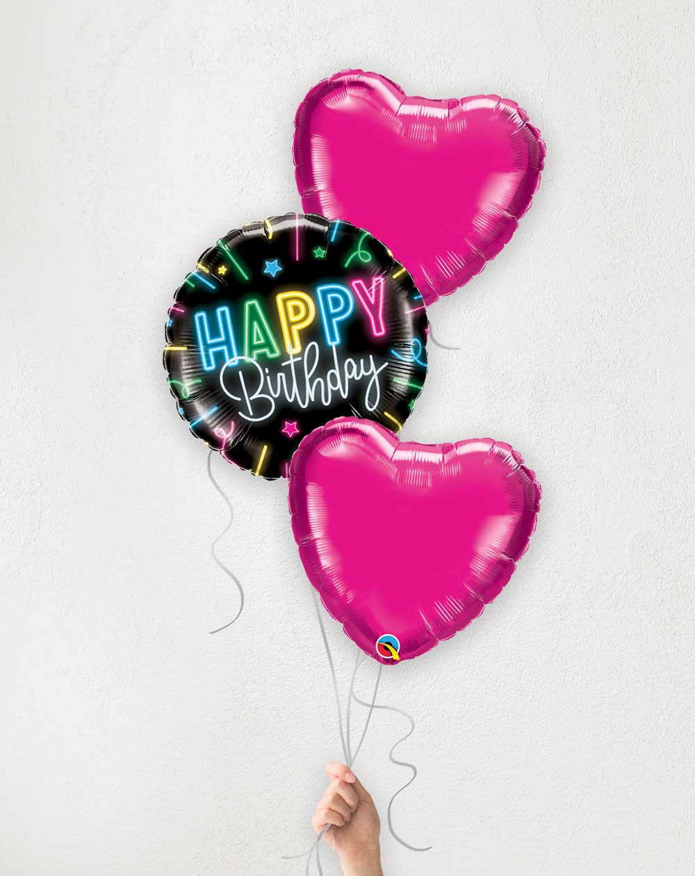 Balloon Bouquet Happy Birthday pink - Girls birthday balloons - Agapics