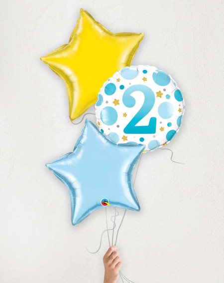 Balloon Bouquet Nr 2 and stars - Birthday balloons - Agapics