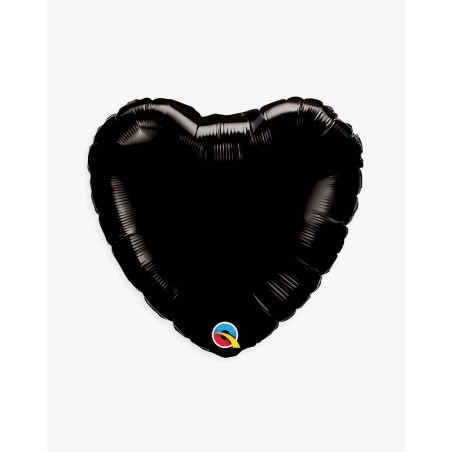 Foil Balloon Black heart - Agapics