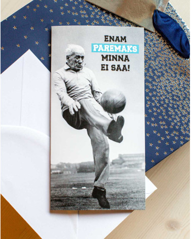 Pocket Card Man and Football - Greeting cards - Agapics