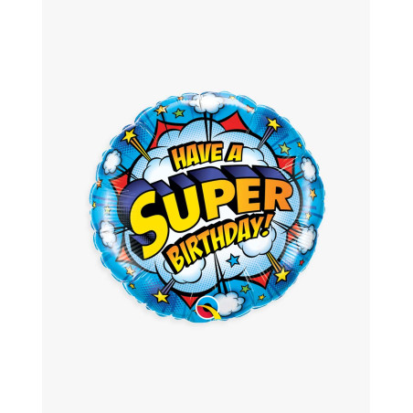 Foil Balloon Super Birthday - Agapics