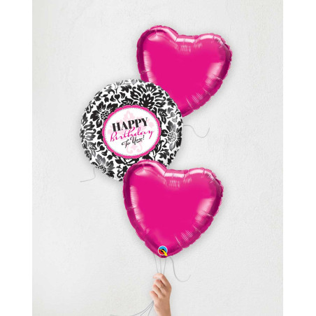 Balloon Bouquet Pink Birthday - Helium balloons - Agapics