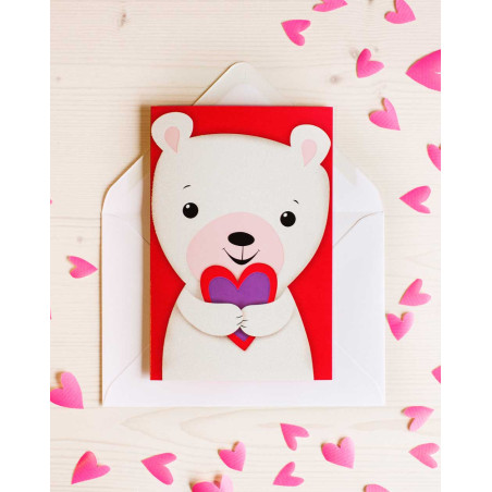 Card Bear and heart