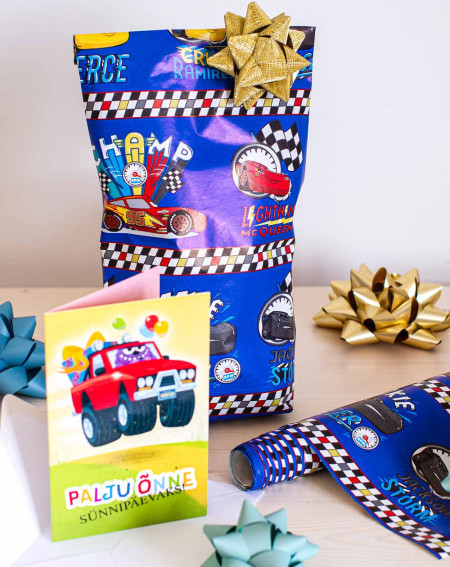 Wrapping paper Cars