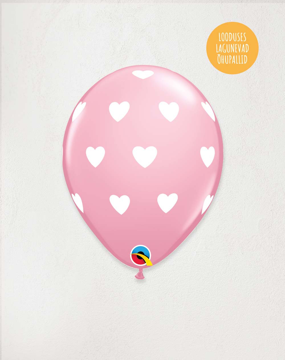 Õhupall Roosa südametega - Agapics