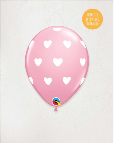 Õhupall Roosa südametega - Agapics