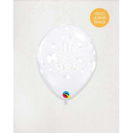 Balloon Transparent Mr & Mrs - Weddings - Agapics