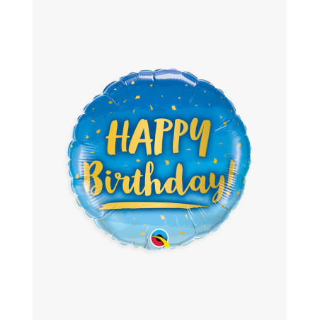 Foil Balloon Blue birthday - Agapics