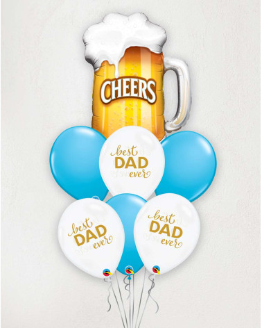 Big Balloon Bouquet Cheers and Best DAD