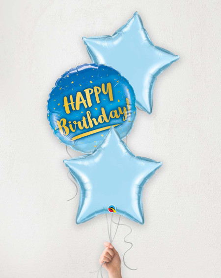 Balloon Bouquet Blue Birthday - Balloon in a box - Agapics