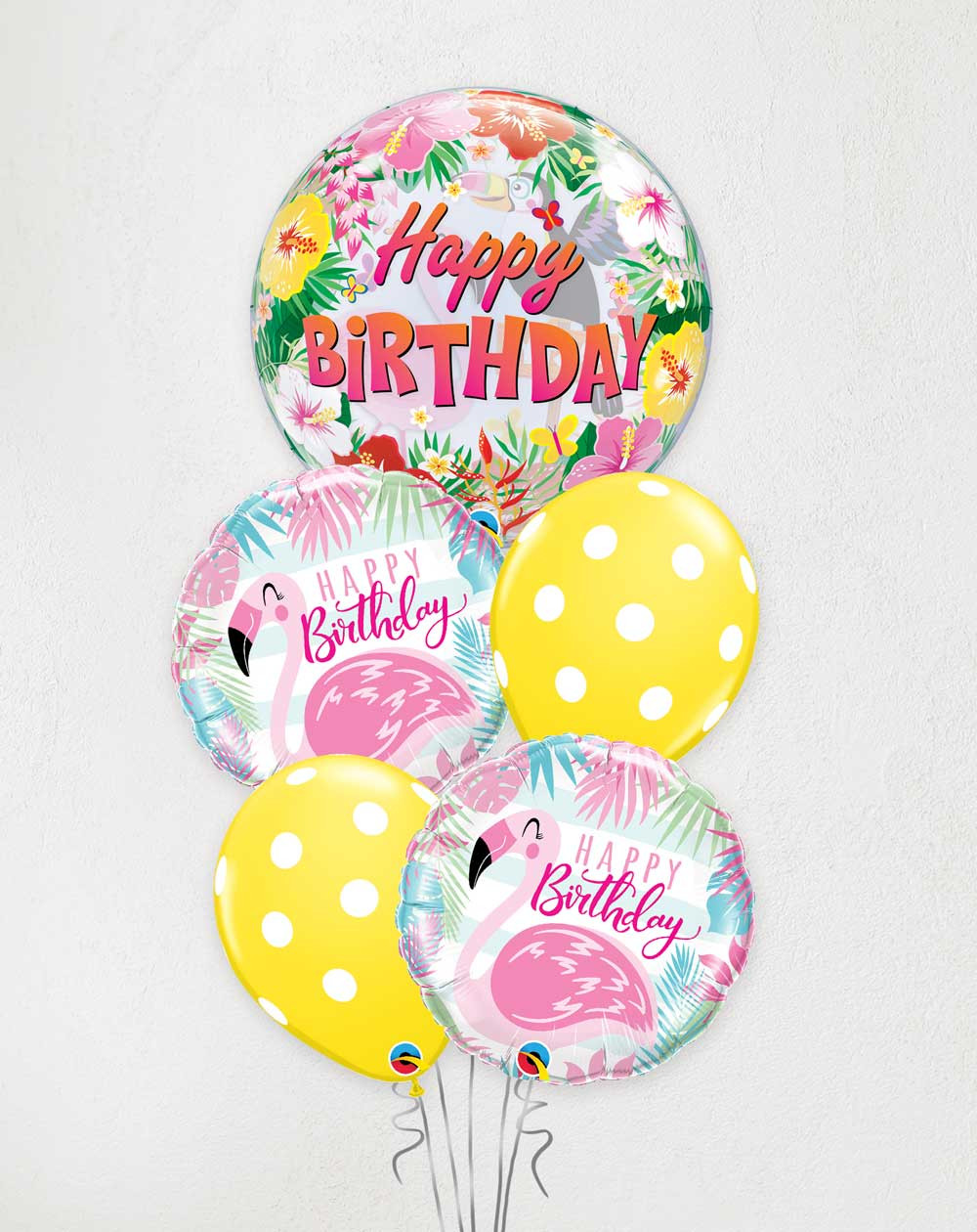 Big Helium Balloons Birthday Birds - Agapics