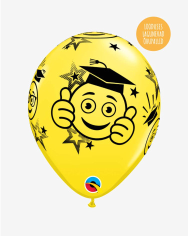 Latex balloon Yellow graduation - Agapics