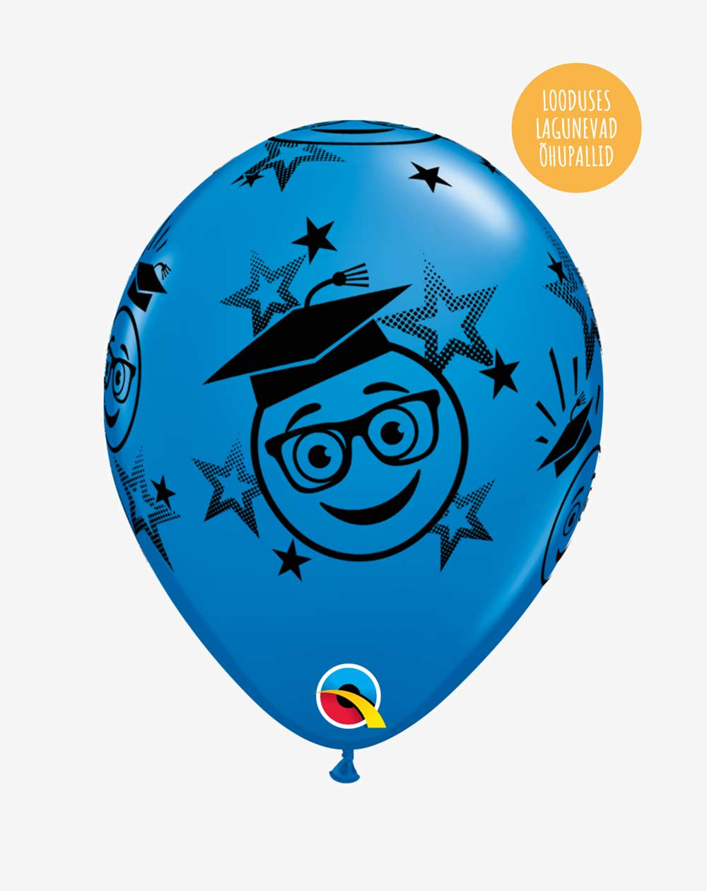 Latex balloon Blue graduation - Agapics