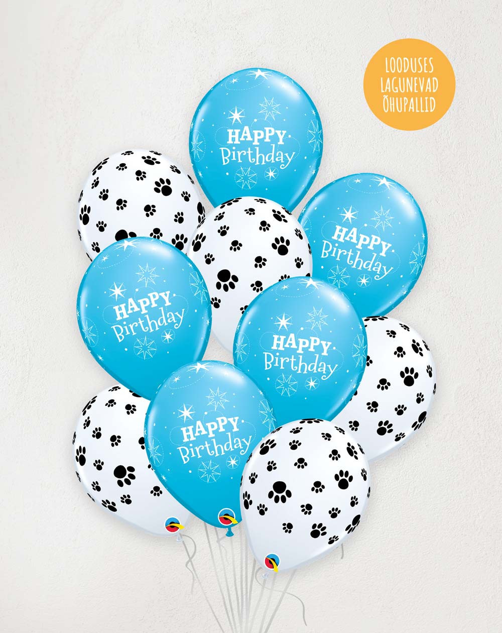 Big L Balloon Bouquet HB Paw prints