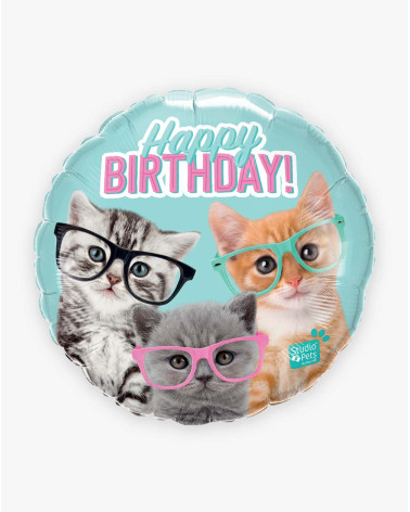 Foil Balloon Kitten birthday - Agapics