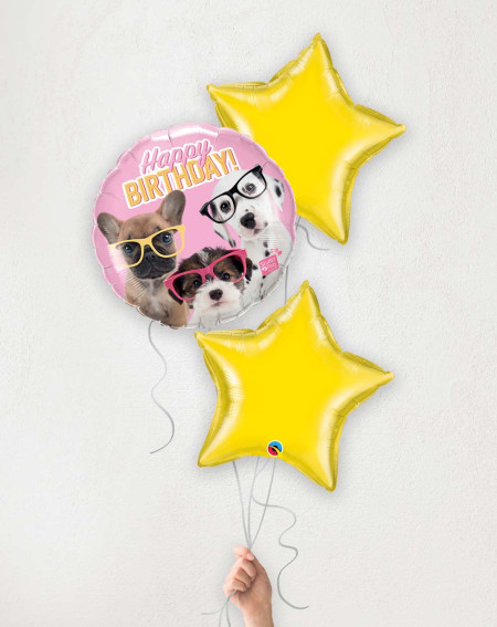 Balloon Bouquet Puppies and stars - Children party balloons - Agapics