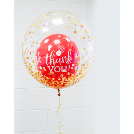 Balloons Thank You Dots Red