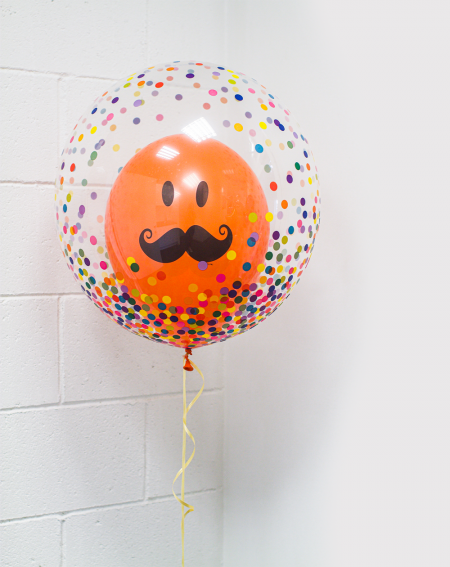 Balloons Mustache Orange