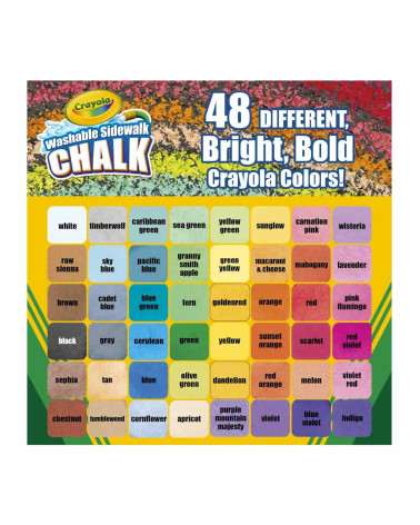 Crayola Outdoor Sidewalk Chalk, Tropical Colors, 48 Count
