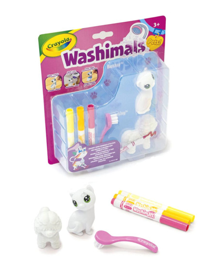 Washimals mängukomplekt kass ja koer - Crayola kunstitarbed - Agapics