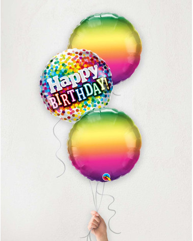Õhupallibukett Värvilised sünnipäeva täpid