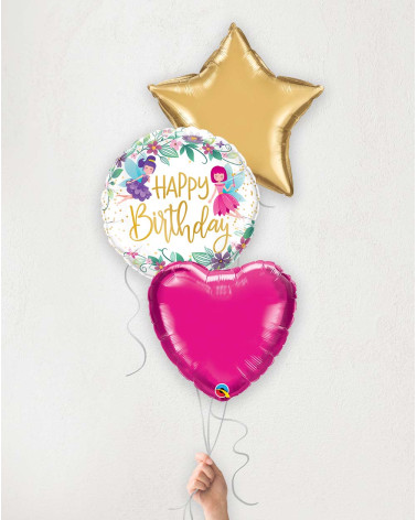 Balloons Birthday Fairies and stars