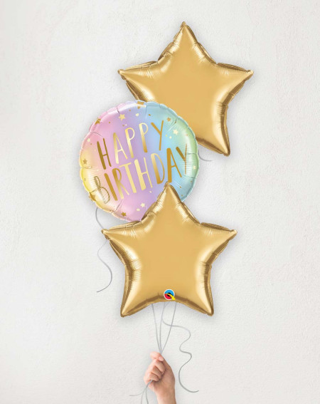 Balloons Birthday Golden - Agapics