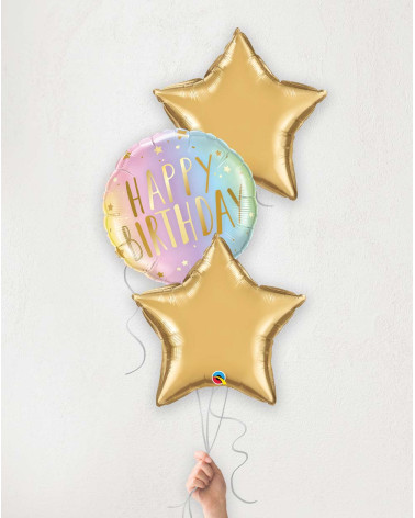 Balloons Birthday Golden - Agapics