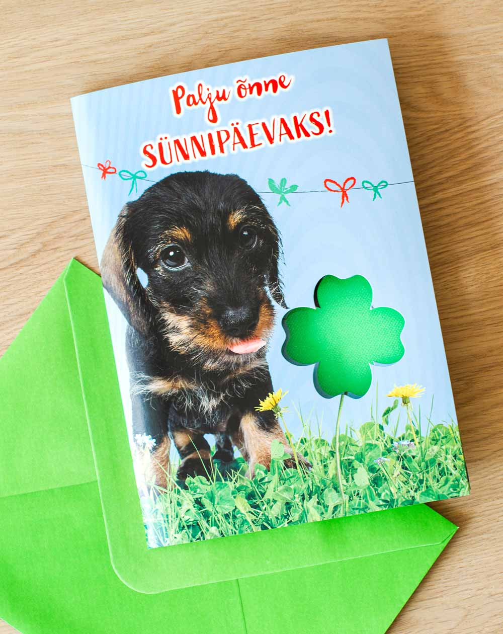 Music Birthday Card Puppy - Greeting cards - Agapics