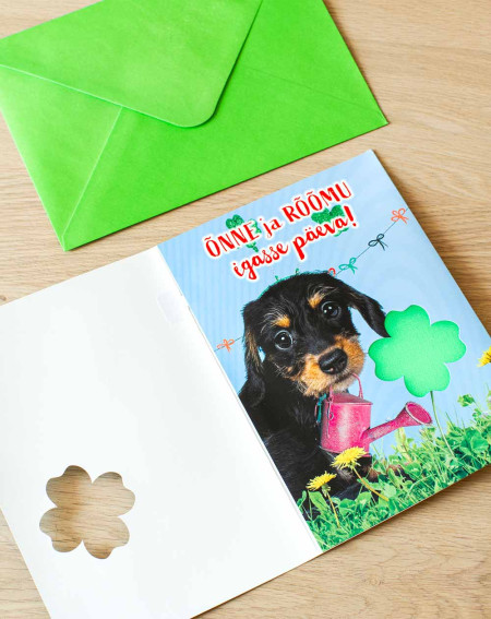 Music Birthday Card Puppy - Greeting cards - Agapics