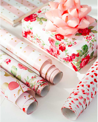 Wrapping Paper Little hearts without plastic
