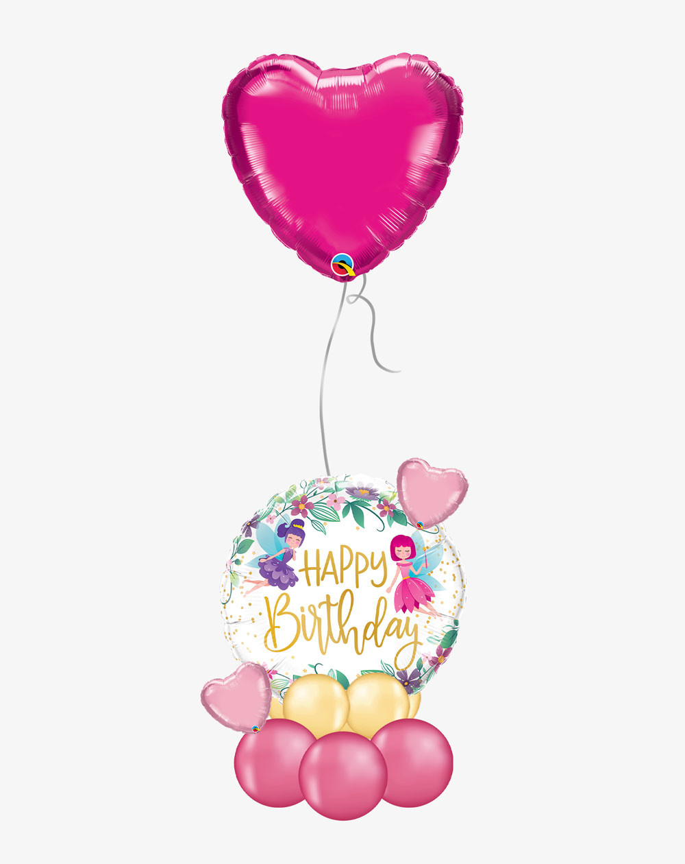 Balloons Fairies with pink heart - Helium balloons - Agapics