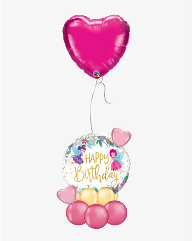 Balloons Fairies with pink heart - Helium balloons - Agapics