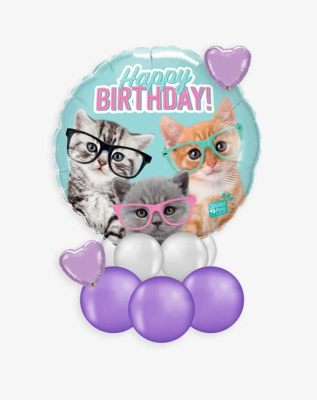 Balloons Birthday kittens - Kids Balloons - Agapics