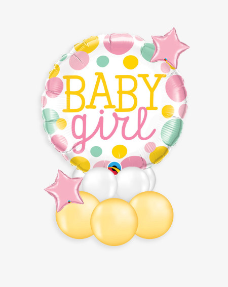 Balloons Baby Girl Starry - Baby Shower Balloons - Agapics