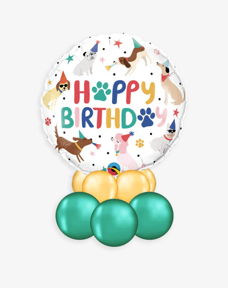 Balloons Birthday Dogs - Party decorations - Agapics