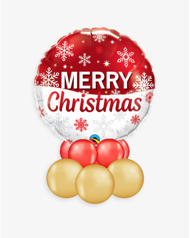 Balloons Merry Golden Christmas - Party decorations - Agapics