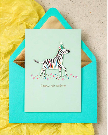 Hallmark Card Zebra