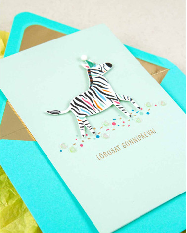 Hallmark Card Zebra