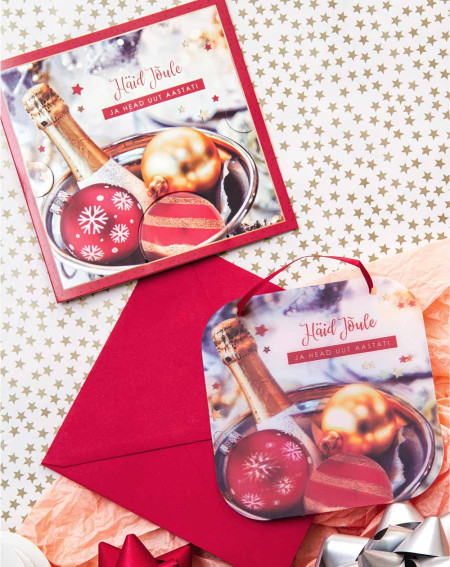 Moving Christmas Card Shine with tree decoration - Agapics