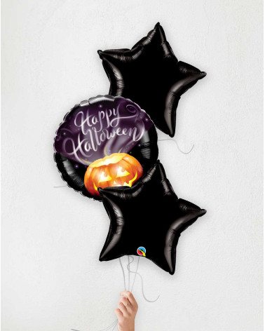 Balloon Bouquet Happy Halloween stars - Helium balloons - Agapics