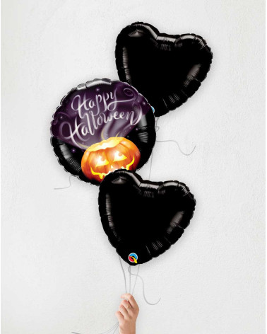 Balloon Bouquet Happy Halloween hearts - Halloween balloons - Agapics