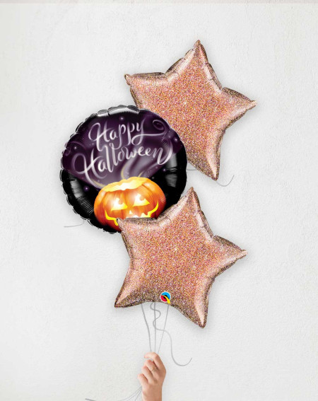 Balloon Bouquet Happy Halloween glitter - Helium Balloons - Agapics