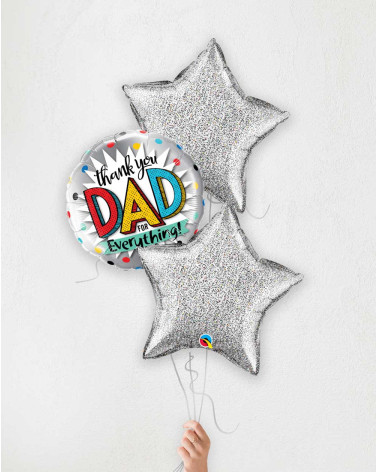 Balloon Bouquet DAD silver stars