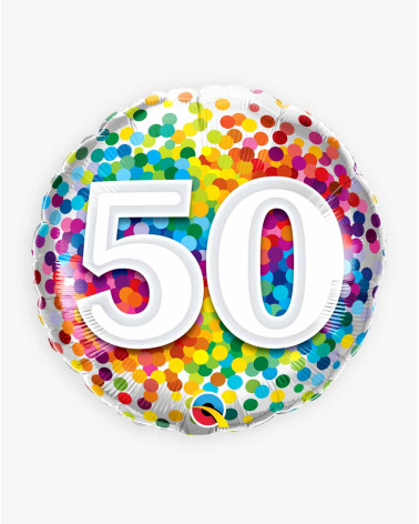 Foil Balloon Colourful 50