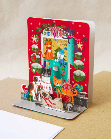 3D Christmas Card Animals - Christmas moods - Agapics